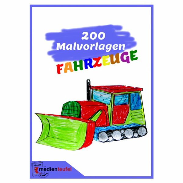 Reseller Malvorlagen Cover: 200 Malvorlagen Fahrzeuge-2