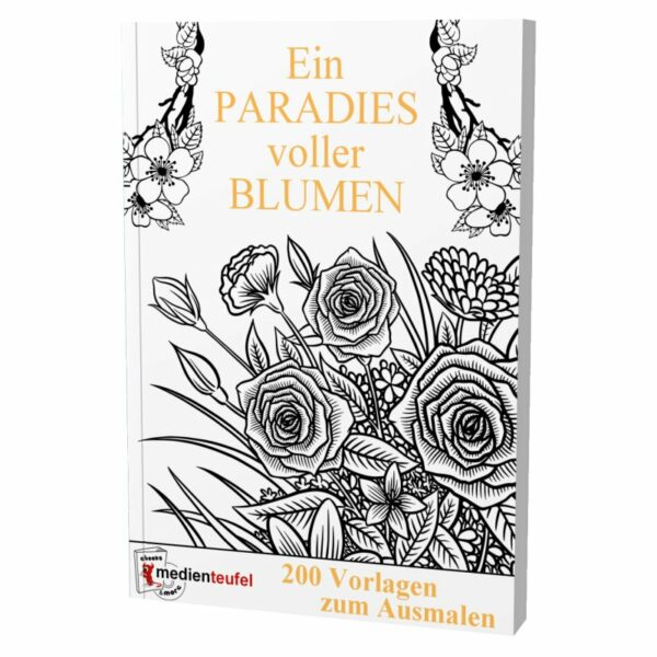 Malvorlagen Cover: Ein Paradies voller Blumen
