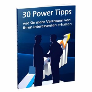 Reseller eBook Cover: 30 Power Tipps - Mehr Vertrauen erhalten