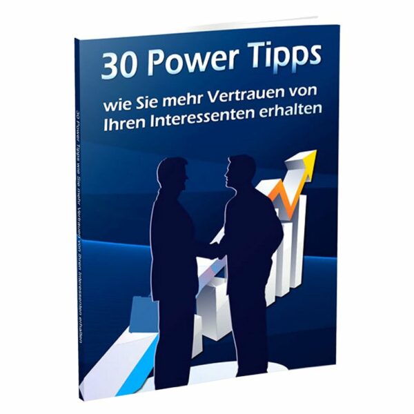 eBook Cover: 30 Power Tipps - Mehr Vertrauen erhalten